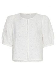 MOSS COPENHAGEN Bluzka w kolorze białym rozmiar: XL. Białe bluzki damskie Moss Copenhagen, xl, bez wzorów, bez kołnierzyka, bez ramiączek. Za 153.71 zł.