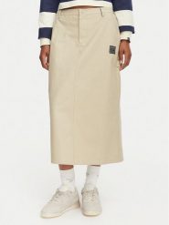 Reebok Spódnica midi Stefania RK25700CCW Beżowy Regular Fit. Brązowe spódnice damskie Reebok, m, bez wzorów, z bawełny, midi. Za 299.99 zł.