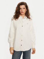 Tommy Jeans Koszula DW0DW18871 Écru Relaxed Fit. Koszule damskie Tommy Jeans, m, bez wzorów, z bawełny, bez kołnierzyka, bez ramiączek. Za 289.99 zł.