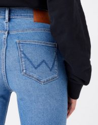 WRANGLER HIGH RISE SKINNY DAMSKIE SPODNIE JEANSOWE JEANSY RIVER W27H4741G 112145956. Jeansy damskie Wrangler, bez wzorów, z jeansu. Za 239.99 zł.