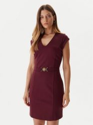 Guess Sukienka koktajlowa W5BK21 KCMU2 Czerwony Slim Fit. Czerwone sukienki damskie Guess, z aplikacjami, z syntetyku, wizytowe, bez ramiączek. Za 429.99 zł.