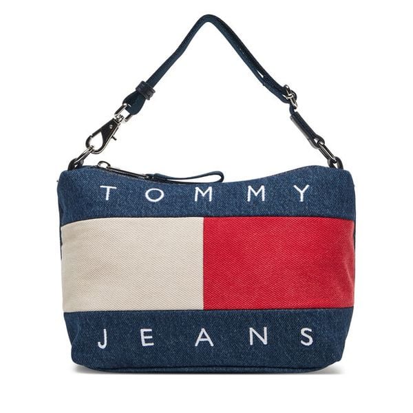 Torebka Tommy Jeans. Niebieskie torebki klasyczne damskie Tommy Jeans, z denimu, bez dodatków. Za 239.99 zł.