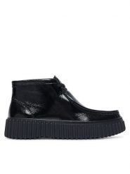 Clarks Trzewiki Torhill Moss 26329425 Czarny. Czarne botki damskie Clarks, ze skóry, bez obcasa, na płaskiej podeszwie, bez zapięcia. Za 519.99 zł.