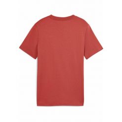 Młodzieżowa koszulka Mid 90s z grafiką PUMA Red Fire. Czerwona bluzki damskie Puma, m, bez wzorów, z gumy, bez kołnierzyka, bez ramiączek. W wyprzedaży za 84.00 zł.