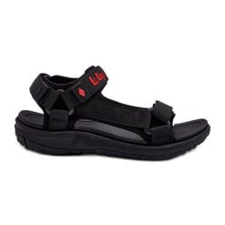 Damskie Sandały Lee Cooper LCW-24-34-2615 Czarne. Czarne sandały damskie bez wzorów, bez obcasa, bez zapięcia. Za 150.01 zł.