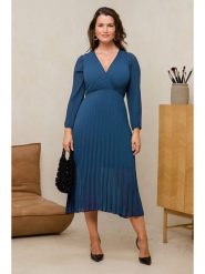 Curvy Lady Sukienka w kolorze niebieskim rozmiar: 48/50. Niebieskie sukienki damskie Curvy Lady, bez wzorów, klasyczne, bez ramiączek. Za 149.31 zł.