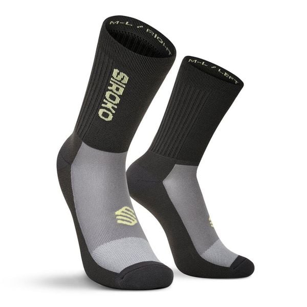 Skarpety rowerowe MTB Kolarstwo Siroko MTB Shred Gray. Szare skarpetki damskie SIROKO, bez wzorów, z materiału. Za 44.00 zł.
