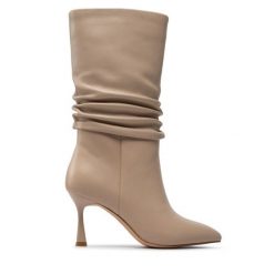 Botki Simple. Brązowe botki damskie Simple, bez obcasa, na szpilce, bez zapięcia. Za 599.00 zł.