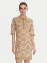 PINKO Sukienka dzianinowa Nothing 106039 A2YD Beżowy Regular Fit. Brązowe sukienki damskie Pinko, bez wzorów, z dzianiny, bez ramiączek. Za 999.99 zł.