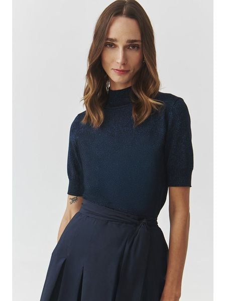 TATUUM Sweter "Lu" w kolorze granatowym rozmiar: S. Niebieskie swetry klasyczne damskie TATUUM, s, bez kołnierzyka. Za 117.73 zł.