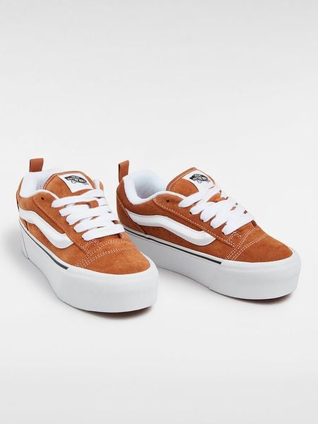 Vans Skórzane sneakersy "Knu Stack" w kolorze karmelowym rozmiar: 37. Brązowe obuwie sportowe damskie Vans, bez zapięcia. Za 144.92 zł.