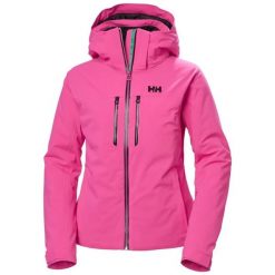 Damska kurtka narciarska Helly Hansen Alphelia Lifaloft. Czerwone kurtki damskie Helly Hansen, l, bez wzorów, z elastanu, bez kaptura. Za 1,729.00 zł.