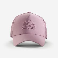 Czapka trekkingowa Travel 500 Trucker. Brązowe czapki damskie FORCLAZ, bez wzorów, z elastanu. Za 59.99 zł.