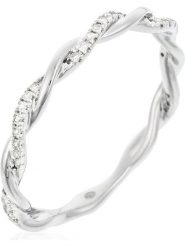 DIAMANTA Złoty pierścionek "Entrotillement" z diamentami rozmiar: 62. Szare pierścionki damskie DIAMANTA, z diamentem, złote. Za 1,066.08 zł.