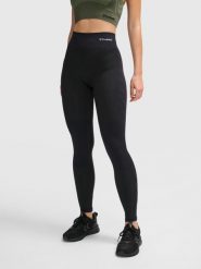 Rajstopy damskie Hummel hmlclea mid waist. Czarne rajstopy Hummel, bez wzorów, z materiału. Za 237.00 zł.