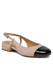 MICHAEL Michael Kors Sandały Perla Flex Sling Flat 40R4PLFP1L Różowy. Czerwone sandały damskie MICHAEL Michael Kors, bez wzorów, ze skóry, bez obcasa, na słupku, bez zapięcia. Za 499.99 zł.