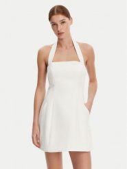 BARDOT Sukienka koktajlowa 59857DB1 Biały Slim Fit. Białe sukienki damskie Bardot, bez wzorów, z syntetyku, wizytowe, bez ramiączek. Za 439.99 zł.
