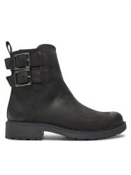 Clarks Botki Orinoco 2 Bay 26178858 Czarny. Czarne botki damskie Clarks, ze skóry, bez obcasa, na płaskiej podeszwie, bez zapięcia. Za 449.99 zł.