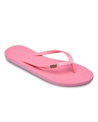 Japonki plażowe damskie Roxy VIVA IV. Czerwone klapki damskie Roxy, bez wzorów, z gumy, bez obcasa, bez zapięcia. Za 74.99 zł.