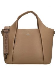 Charm Torebka "Mulberry street" w kolorze jasnobrązowym - 40,5 x 26,5 x 14 cm rozmiar: onesize. Brązowe torebki klasyczne damskie Charm, z materiału, przez ramię, bez dodatków. Za 139.87 zł.