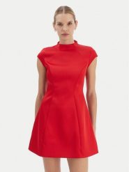 Bardot Sukienka koktajlowa Delphi 59329DB2 Czerwony Slim Fit. Czerwone sukienki damskie Bardot, bez wzorów, z syntetyku, wizytowe, bez ramiączek. Za 599.99 zł.