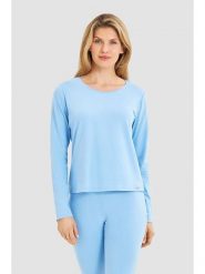 Rösch Koszulka funkcyjna w kolorze błękitnym rozmiar: S. Niebieskie koszulki damskie RÖSCH, s, bez wzorów, z materiału, bez kołnierzyka, bez ramiączek. Za 114.44 zł.