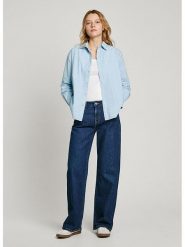 Pepe Jeans Koszula "Bego" w kolorze błękitnym rozmiar: XS. Niebieskie koszule damskie Pepe Jeans, xs, bez wzorów, z bawełny, bez kołnierzyka, bez ramiączek. Za 180.45 zł.