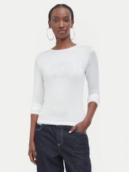 Juicy Couture Bluzka JCWCT226328 Biały Regular Fit. Białe bluzki damskie Juicy Couture, xl, bez wzorów, z wiskozy, bez kołnierzyka, bez ramiączek. Za 199.99 zł.
