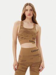 EA7 Emporio Armani Biustonosz sportowy 7W000517 AF13714 U6054 Brązowy. Brązowe biustonosze sportowe damskie EA7 Emporio Armani, bez wzorów, z syntetyku. Za 209.99 zł.