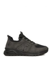 Rieker Sneakersy M4970-45 Czarny. Czarne obuwie sportowe damskie Rieker, z materiału, bez zapięcia. Za 309.99 zł.