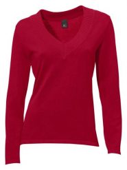 Heine Sweter w kolorze czerwonym rozmiar: 38. Czerwone swetry klasyczne damskie Heine, z bawełny, bez kołnierzyka. Za 78.99 zł.