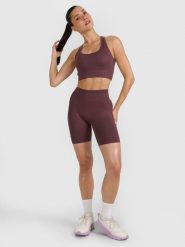 4F Legginsy kolarki treningowe bezszwowe damskie - brązowe XS/S. Brązowe legginsy sportowe damskie 4F, l, bez wzorów, z dzianiny, z podwyższonym stanem, na fitness i siłownię. Za 119.99 zł.