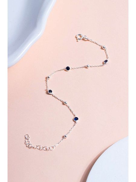 Heliophilia Srebrna bransoletka z cyrkoniami rozmiar: onesize. Niebieskie bransoletki damskie Heliophilia, srebrne. Za 43.99 zł.