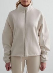 Damska bluza na zamek, stójka, mieszanka bawełny Campus Sweat gliniany. Brązowe bluzy damskie Aim'n, l, bez wzorów, z bawełny, bez kaptura. Za 381.00 zł.