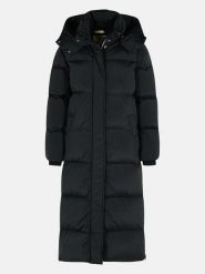 Woolrich Płaszcz puchowy "Kelly" w kolorze czarnym rozmiar: L. Czarne płaszcze damskie Woolrich, l, bez wzorów, z puchu, bez kaptura. Za 2,654.38 zł.