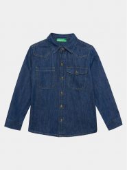 United Colors Of Benetton Koszula jeansowa 5AD6CQ02M Niebieski Regular Fit. Niebieskie koszule chłopięce United Colors Of Benetton, bez wzorów, z bawełny, bez kołnierzyka, bez ramiączek. Za 159.99 zł.