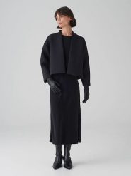 OPUS Skórzane rękawiczki w kolorze czarnym rozmiar: S. Czarne rękawiczki damskie Opus, bez wzorów, prążkowane. Za 95.99 zł.