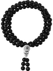 Pearline Bransoletka "Pouvoir de Protection" z elementem ozdobnym rozmiar: 60 cm. Czarne bransoletki damskie Pearline, srebrne. Za 217.99 zł.