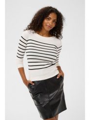 Kaffe Sweter w kolorze kremowym rozmiar: S. Brązowe swetry klasyczne damskie Kaffe, s, bez kołnierzyka. Za 104.99 zł.