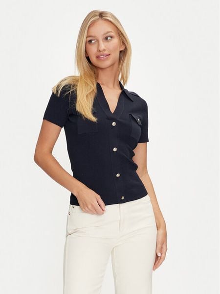 Marciano Guess Sweter 4YGR22 5789Z Granatowy Regular Fit. Niebieskie swetry klasyczne damskie Marciano Guess, l, z wiskozy, bez kołnierzyka. Za 299.99 zł.