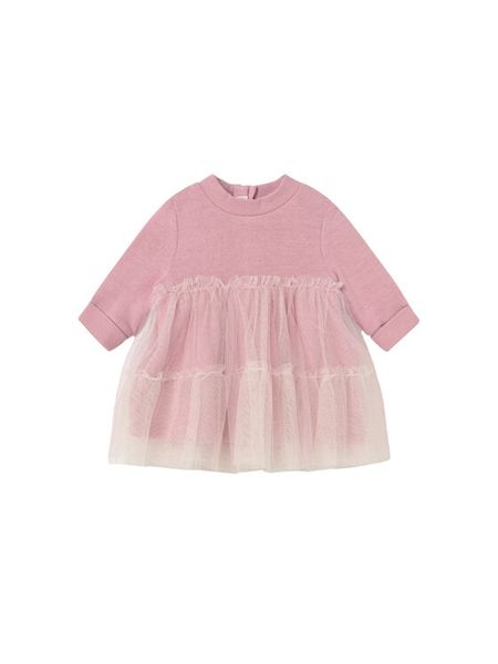 Mayoral Sukienka codzienna 2824 Różowy Regular Fit. Czerwone sukienki dziewczęce Mayoral, bez wzorów, z bawełny, bez ramiączek, proste. Za 129.99 zł.