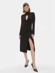 Pinko Sukienka koktajlowa Alpha 102367 A1DE Czarny Slim Fit. Czarne sukienki damskie Pinko, bez wzorów, z wiskozy, wizytowe, bez ramiączek. Za 719.99 zł.