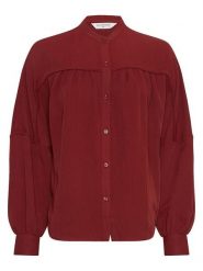 MOSS COPENHAGEN Bluzka "Madie" w kolorze bordowym rozmiar: L/XL. Czerwone bluzki damskie Moss Copenhagen, l, bez wzorów, bez kołnierzyka, bez ramiączek. Za 200.13 zł.