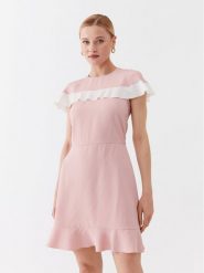 Red Valentino Sukienka codzienna 2R3VAGS50W7 Różowy Regular Fit. Czerwone sukienki damskie Red Valentino, bez wzorów, z wiskozy, bez ramiączek. Za 2,279.00 zł.