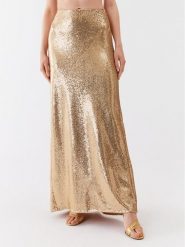 Patrizia Pepe Spódnica midi 2G0915/A251-FD63 Złoty Regular Fit. Żółte spódnice damskie Patrizia Pepe, bez wzorów, z syntetyku, maxi. Za 1,059.00 zł.