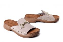 Inblu TF-2KU 002 Beżowy, klapki damskie. Brązowe klapki damskie Inblu, bez wzorów, ze skóry, bez obcasa, bez zapięcia. Za 116.90 zł.