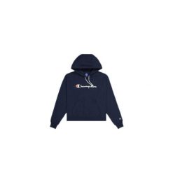 Bluza sportowa damska Champion Hooded. Niebieskie bluzy damskie Champion, xs, bez wzorów, z bawełny, z kapturem. Za 131.13 zł.