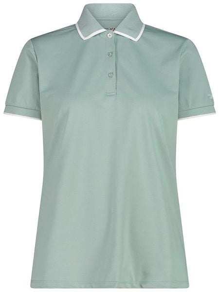 CMP Funkcyjna koszulka polo w kolorze zielonym rozmiar: 46. Zielone koszulki damskie CMP, bez wzorów, bez kołnierzyka, bez ramiączek. Za 61.46 zł.