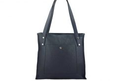 Shopperka skórzana BARBERINI'S 914-4 granatowa. Niebieskie shopper bag Barberinis, bez wzorów, ze skóry, na ramię, małe, bez dodatków. Za 289.99 zł.