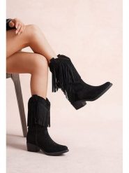 Foreverfolie Botki w kolorze czarnym rozmiar: 37. Czarne botki damskie Foreverfolie, eleganckie, bez obcasa, bez zapięcia. Za 152.99 zł.